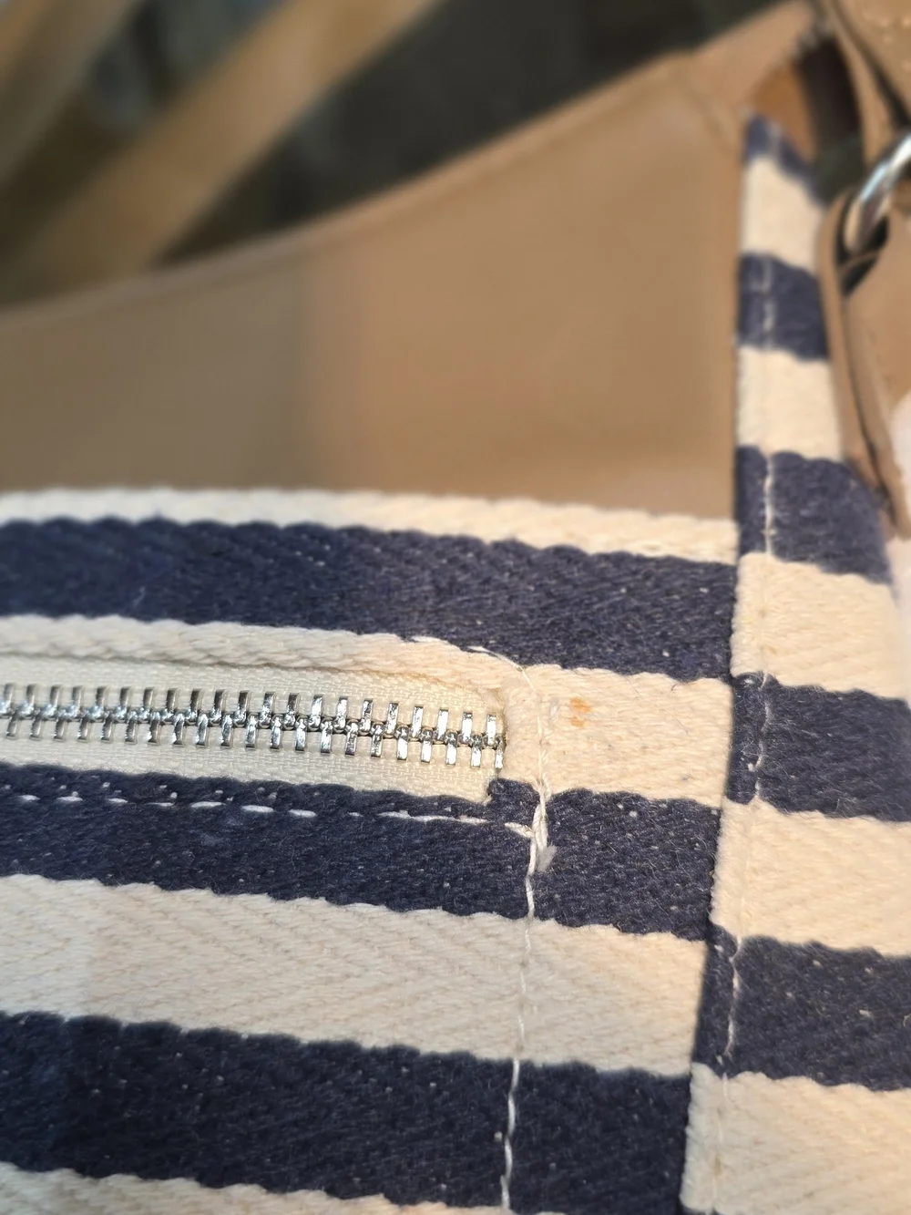 Striped nautical crossbody purse